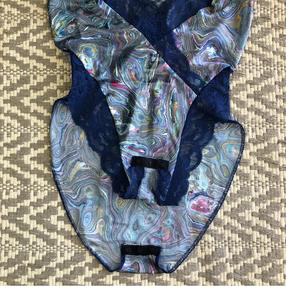 Vintage Delicates made in the USA teddy lingerie bodysuit size large